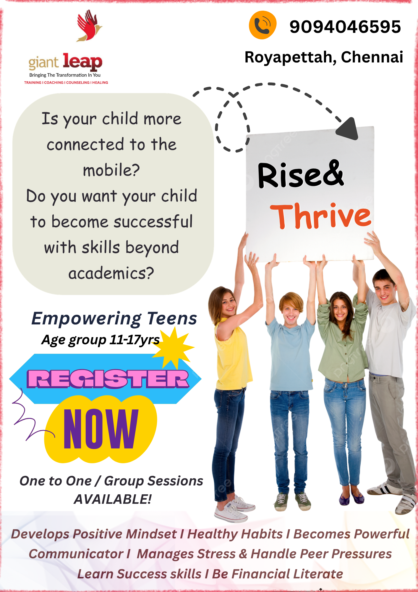 Rise & Thrive (Life Skills Training Program for Teenagers)